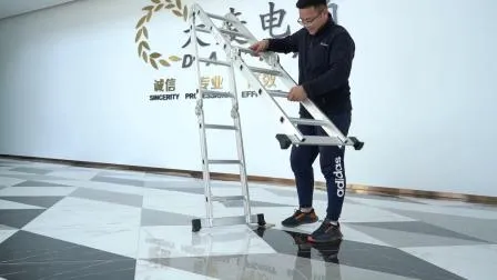4.7 Meters Small Hinges Aluminum&Aluminium Multipurpose Foldable Step Ladder with Non Slipping Base