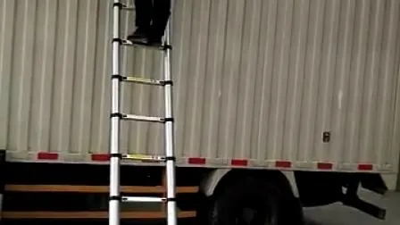 Double Mast Push Aluminium Telescopic Ladder Multifunction Joint Ladder 7.2m Length 