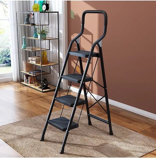 Wide Step Aluminium Ladder 6/7/8 Steps Folding Herringbone Household Ladder 