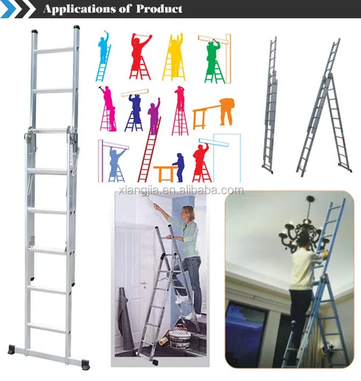Portable Telescopic Extension Ladder Telescopic Ladder Aluminum 