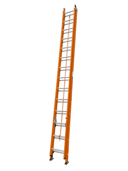 Light Weight 2 Sections Fiberglass Telescopic Extension Ladder 2X10 Straight Wall Ladder 